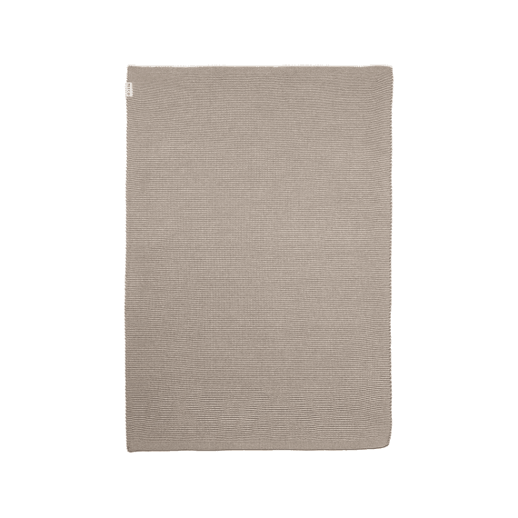 Meyco Deken Wieg 75x100 Gebreid Dark Taupe/naturel