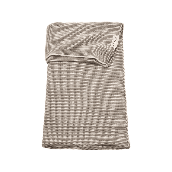 Meyco Deken Wieg 75x100 Gebreid Dark Taupe/naturel