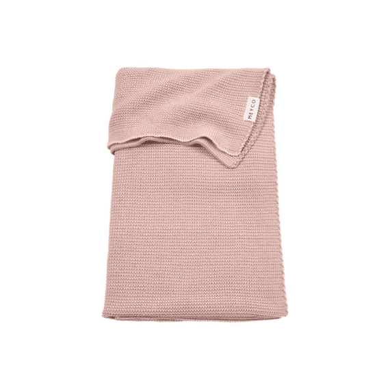 Meyco Deken Wieg 75x100 Gebreid Purple Pink/ Soft Pink