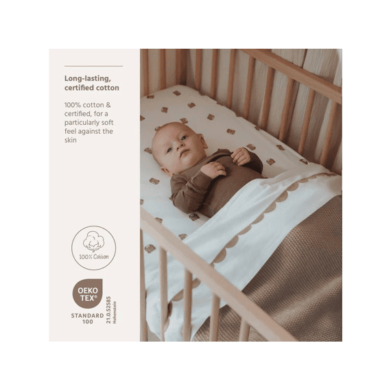 Meyco Deken Wieg 75x100 Mini Relief Dark Taupe