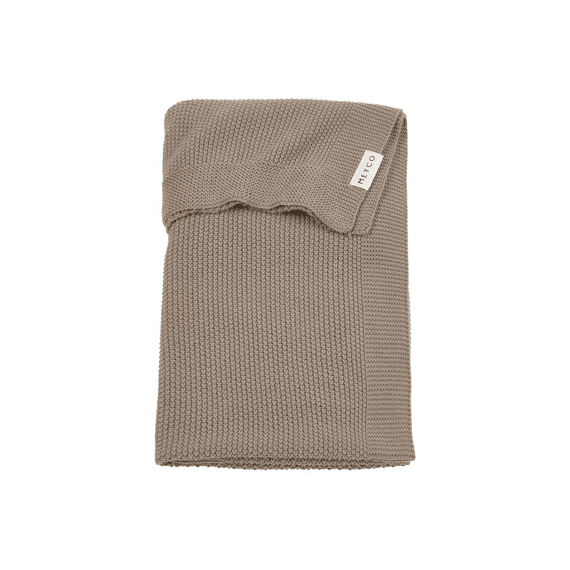 Meyco Deken Wieg 75x100 Mini Relief Dark Taupe