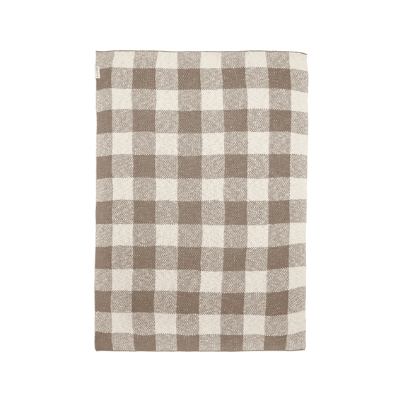 Meyco Deken Wieg 75x100 Gebreid Block Dark Taupe