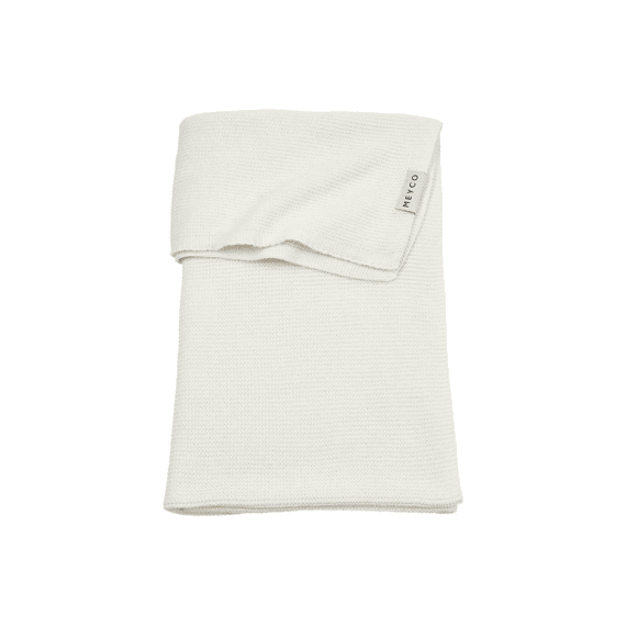 Meyco Deken Wieg 75x100 Gebreid Basic Offwhite