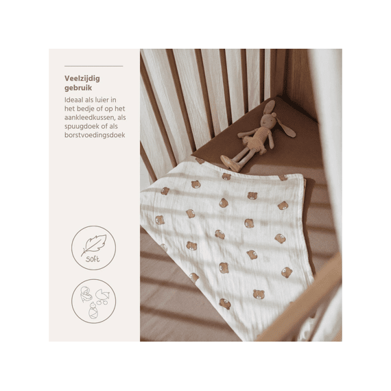 Meyco Tetradoeken 70x70 3-pack Bear