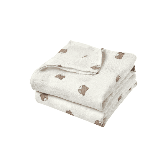 Meyco Swaddle Tetra 120x120 2-pack Bear