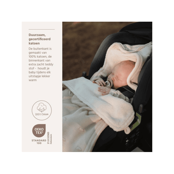 Meyco Voetenzak Autostoeltje 0+ Teddy Soft Sand