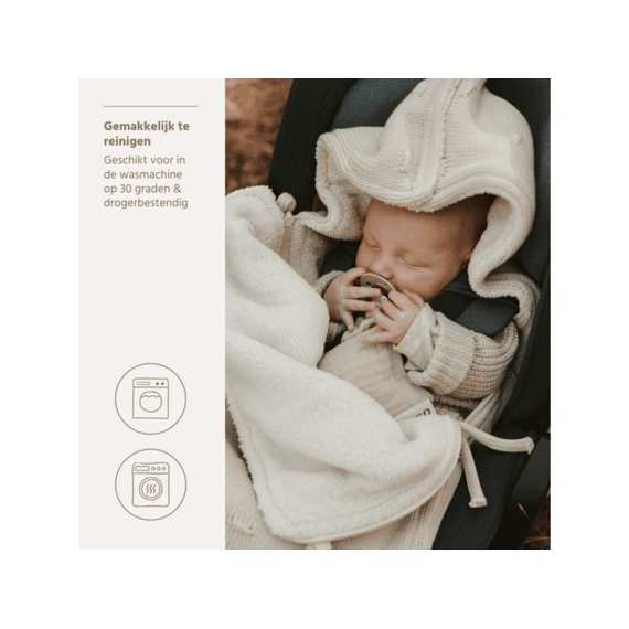 Meyco Voetenzak Autostoeltje 0+ Teddy Soft Sand