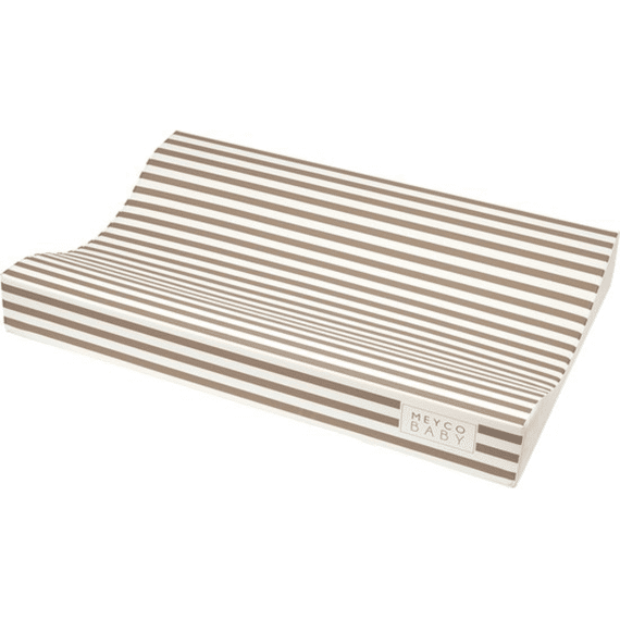 Meyco Aankleedkussen Pvc 50x70 Fat Stripe Taupe