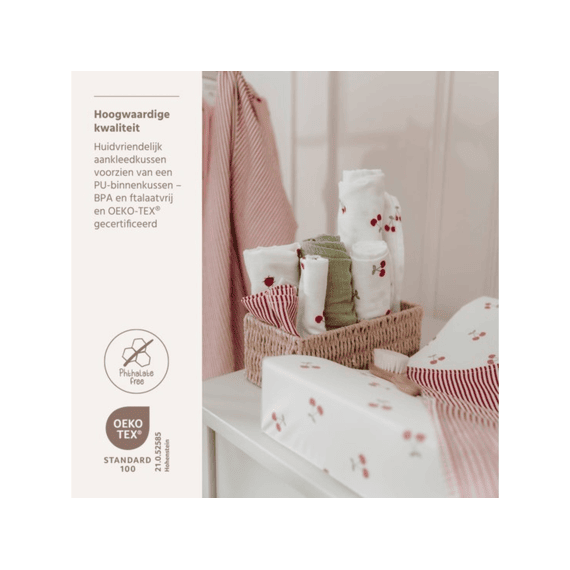 Meyco Aankleedkussen Pvc 50x70 Cherry Naturel