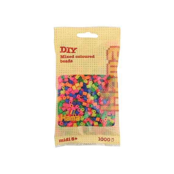 Hama Parels In Zakje 1000 Stuks Mix Neon
