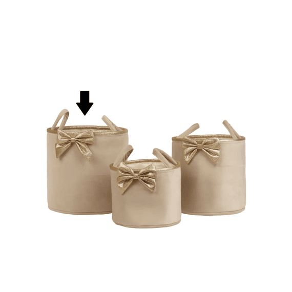 Mand Polyester Fluweel Rond Parel Large