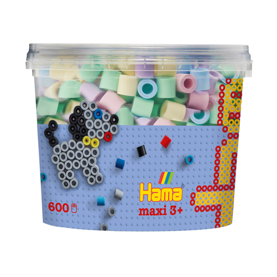Hama Maxi Parels In Pot 600 Stuks Mix Pastel
