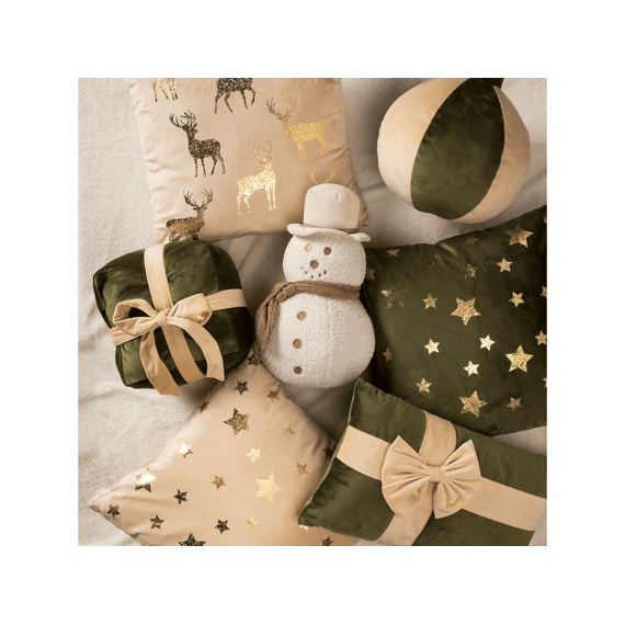 Dutch Decor Sierkussen Snowman 37x21,5x21 Cm Snow White