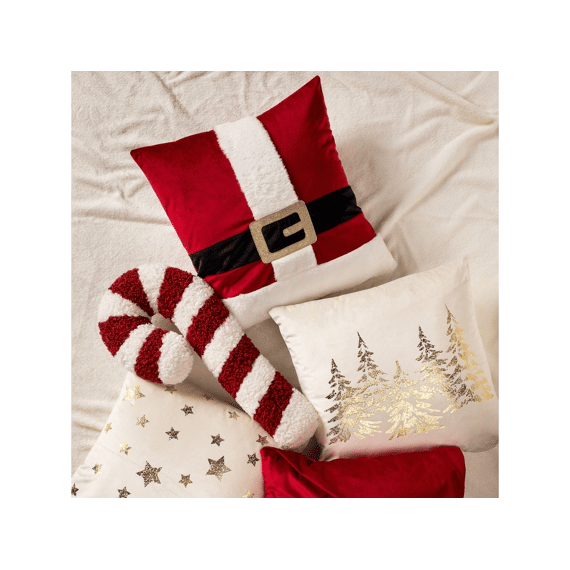 Dutch Decor Sierkussen Candy Cane 48x24 Cm Pompeian Red