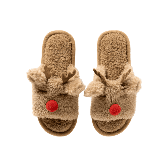 Dutch Decor Pantoffels Reindeer Steps Size 39-41 Cuban Sand