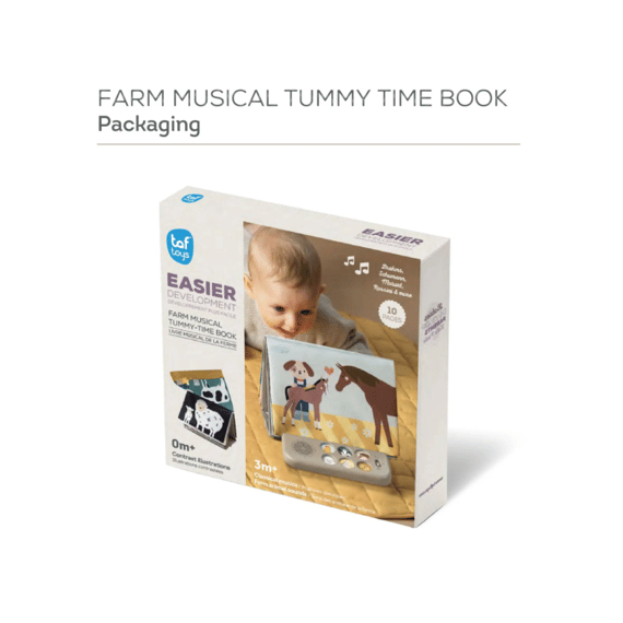 Taf Toys Farm Musical Tummy Time Book
