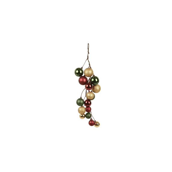 Kerstballen Polystyreen Shiny-glitter Mix Dia6cm-l45cm Multi