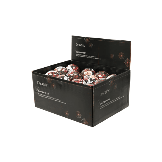 Kerstbal Op Draad Polyfoam Shiny Dog Dia8cm Multi