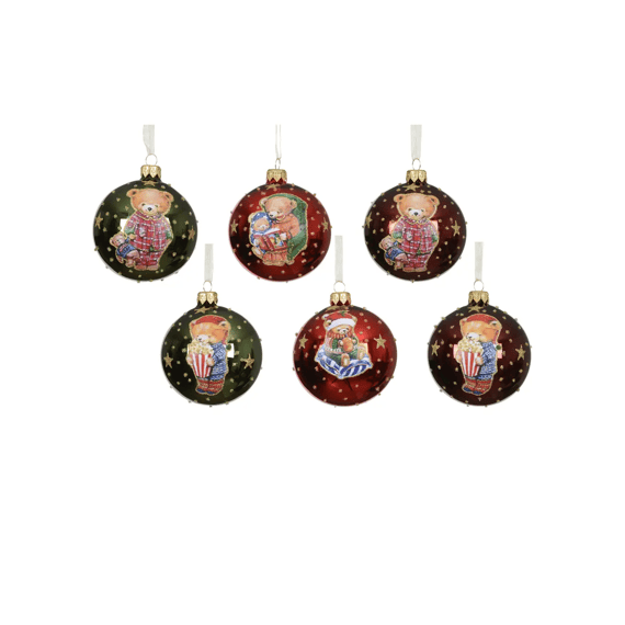 Kerstbal Glas Shiny Beer Dia8cm 6 Assortiment