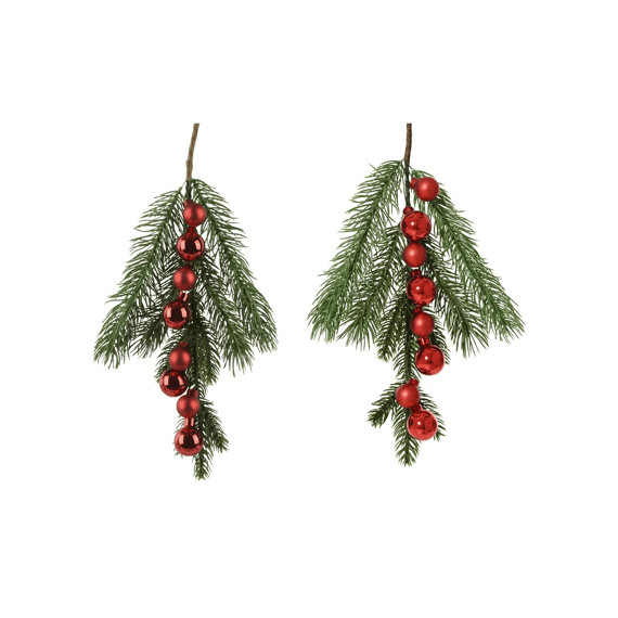 Tak Pe Kerstballen Shiny-mat Dia2-h4.5cm Rood/ossenbloed 2 Assortiment