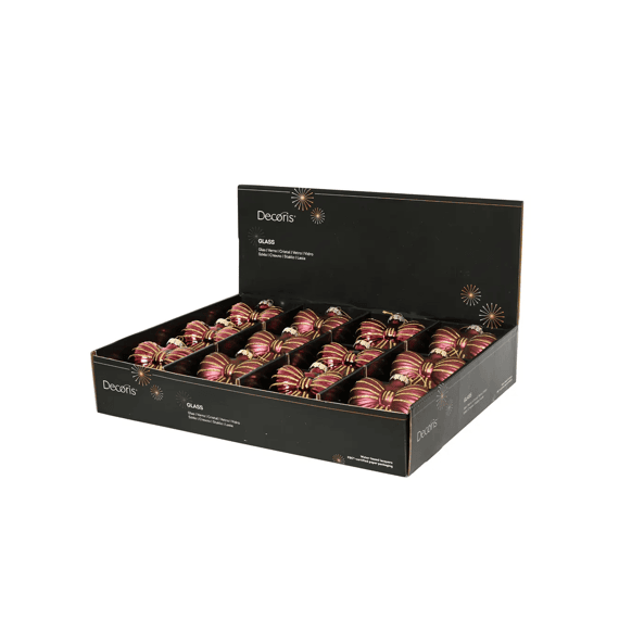 Strik Glas Shiny-mat L9-w4.2-h10cm Donkerroze 2 Assortiment