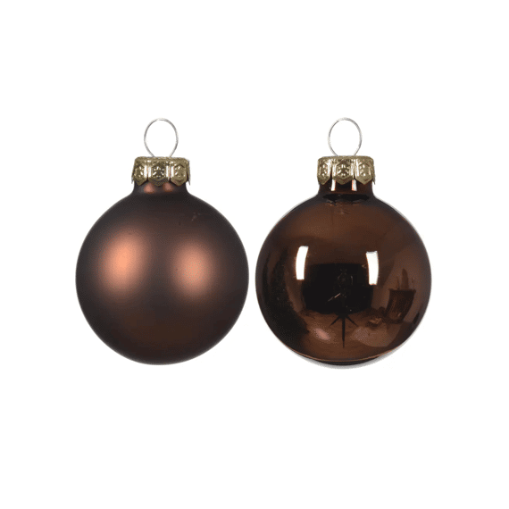 Kerstballen Glas Shiny-mat Dia6cm Espresso