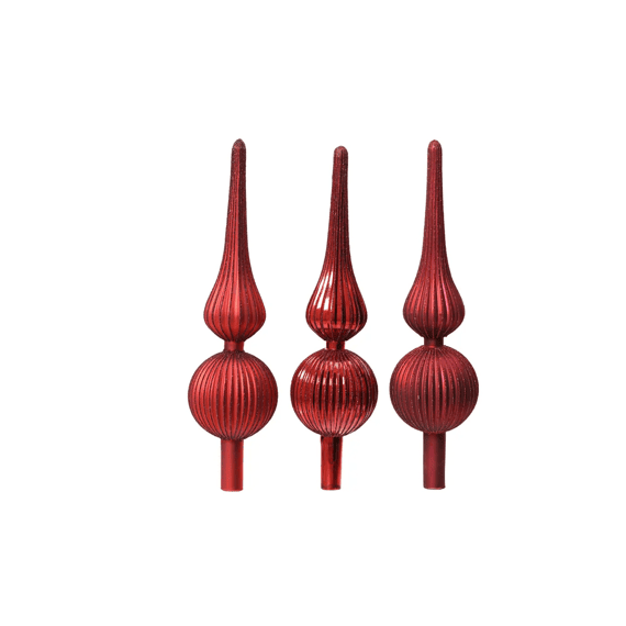 Piek Glas Shiny-mat-glitter Dia8-h31cm Rood 3 Assortiment