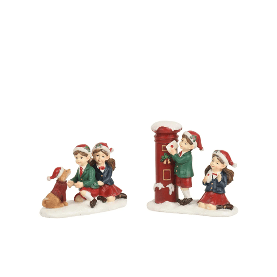 Elf Polyresin L13.4-w6.2-h12.4cm Rood/kleur(en) 2
