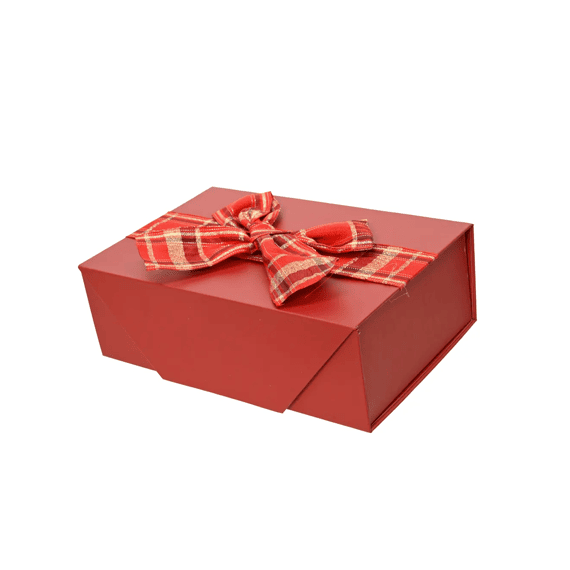 Giftbox Karton Rechthoek Strik L18-w12-h6cm Rood