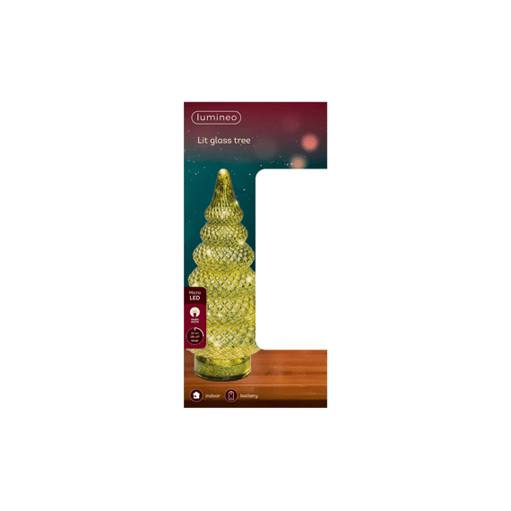 Micro Led Boom Glas Steady Binnen Dia12-h25.5cm Groen/warm Wit