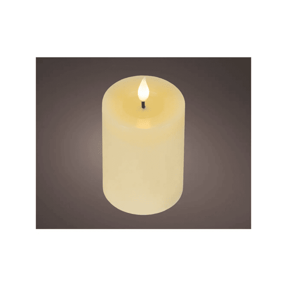 Led Kaars Wax Vlam Binnen Dia7.5-h13.5cm Creme/warm Wit