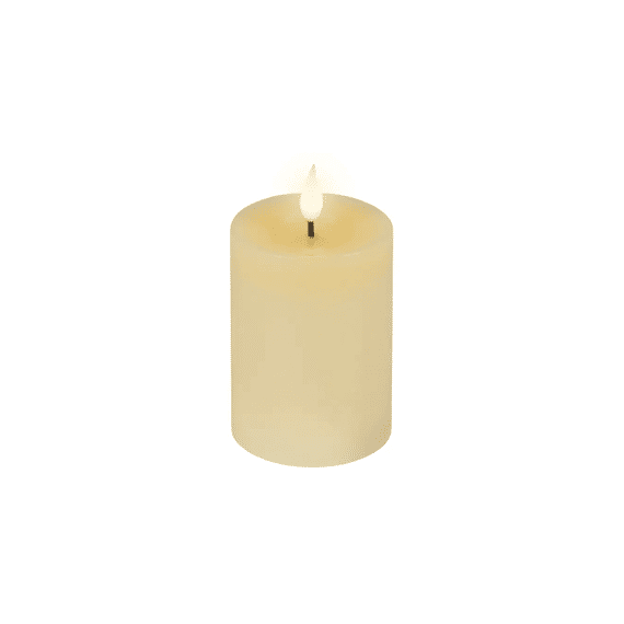 Led Kaars Wax Vlam Binnen Dia7.5-h13.5cm Creme/warm Wit