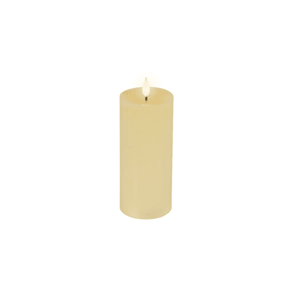 Led Kaars Wax Vlam Binnen Dia7.5-h20cm Creme/warm Wit