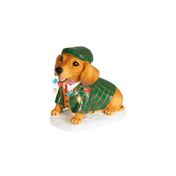 Micro Led Hond Polyresin Binnen L14.5-w24-h24cm Kleuren/multi