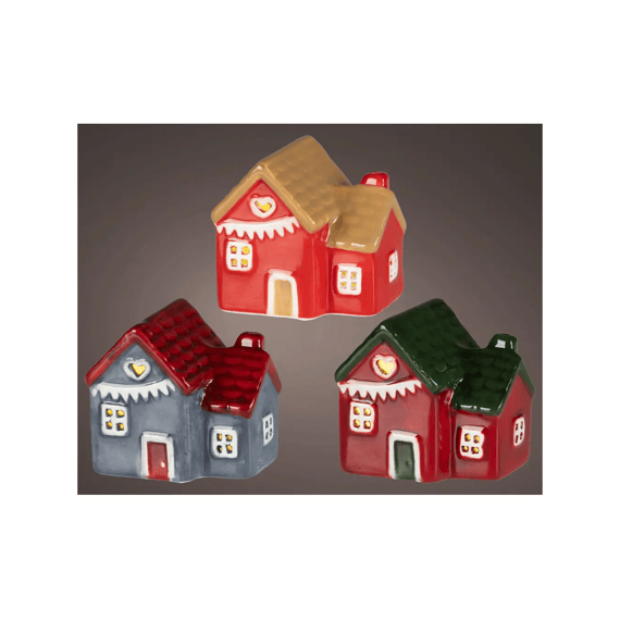 Led Huis Dolomiet Cadeau Binnen L6.2-w5.7-h10.5cm Ass./warm Wit 3