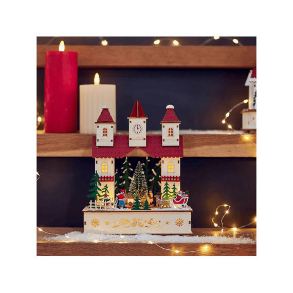 Led Scenery Triplex Steady Binnen Fsc 100% L11-w20-h25.5cm Kleuren/warm Wit