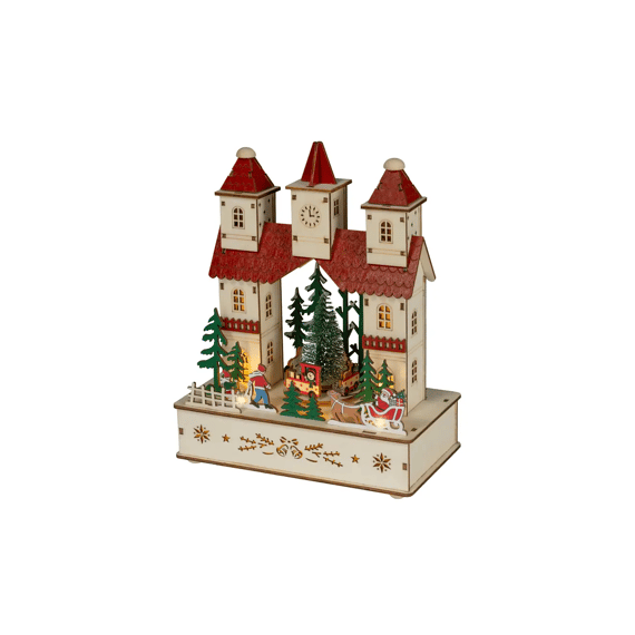Led Scenery Triplex Steady Binnen Fsc 100% L11-w20-h25.5cm Kleuren/warm Wit