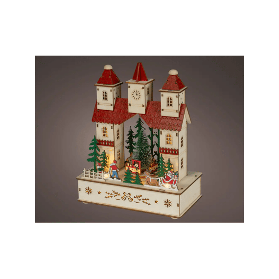 Led Scenery Triplex Steady Binnen Fsc 100% L11-w20-h25.5cm Kleuren/warm Wit