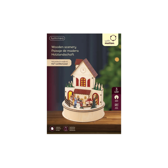 Led Scenery Triplex Steady Binnen Fsc 100% Dia15-h20.3cm Kleuren/warm Wit
