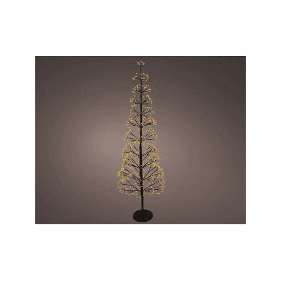 Micro Led Boom Ijzer 2 Functie Twinkel Effect Buiten D.55-h150cm Zwart/klassiek Warm