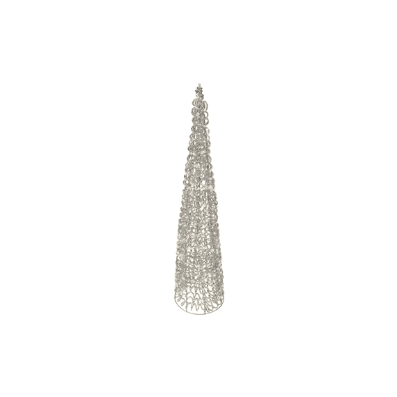 Micro Led Cone Pet Flashing Effect Buiten D.25-h100cm Zilver/warm Wit