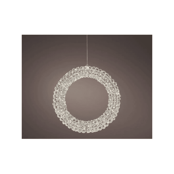 Micro Led Krans Pet Flashing Effect Buiten D.58-l10cm Zilver/warm Wit