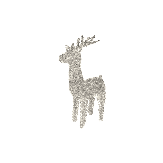 Micro Led Rendier Pet Flashing Effect Buiten L20-w57-h104cm Zilver/warm Wit