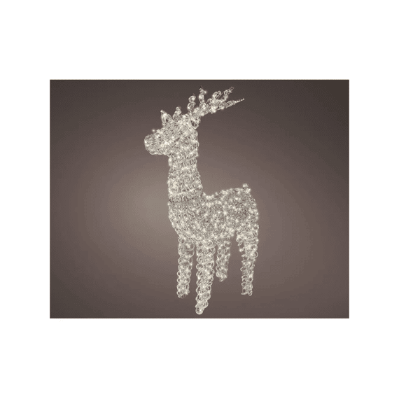 Micro Led Rendier Pet Flashing Effect Buiten L20-w57-h104cm Zilver/warm Wit
