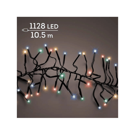 Led Verlichting Cluster Twinkle Buiten 10.5m Zwart/multi
