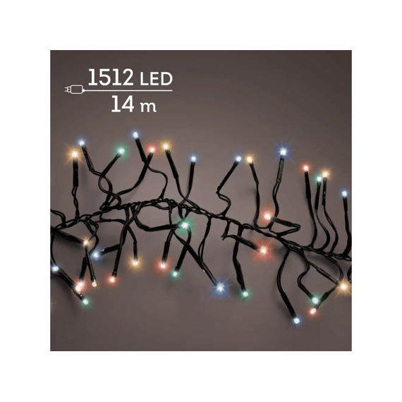 Led Verlichting Cluster Twinkle Buiten 14m Zwart/multi