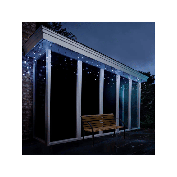 Led Verlichting Icicle Twinkle Buiten 20m Zwart/koel Wit