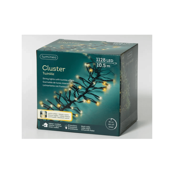 Led Verlichting Cluster Twinkle Buiten L1050cm Zwart/warm Wit/klassiek Warm