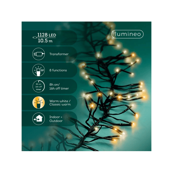 Led Verlichting Cluster Twinkle Buiten L1050cm Zwart/warm Wit/klassiek Warm