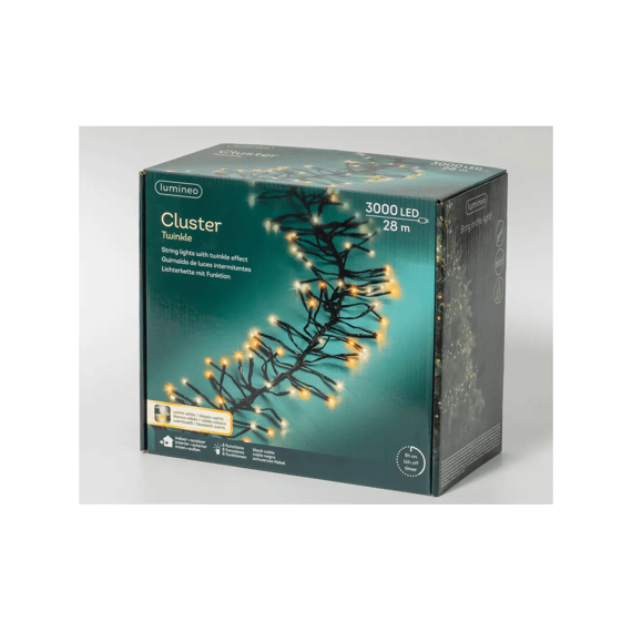 Led Verlichting Cluster Twinkle Buiten L2800cm Zwart/warm Wit/klassiek Warm